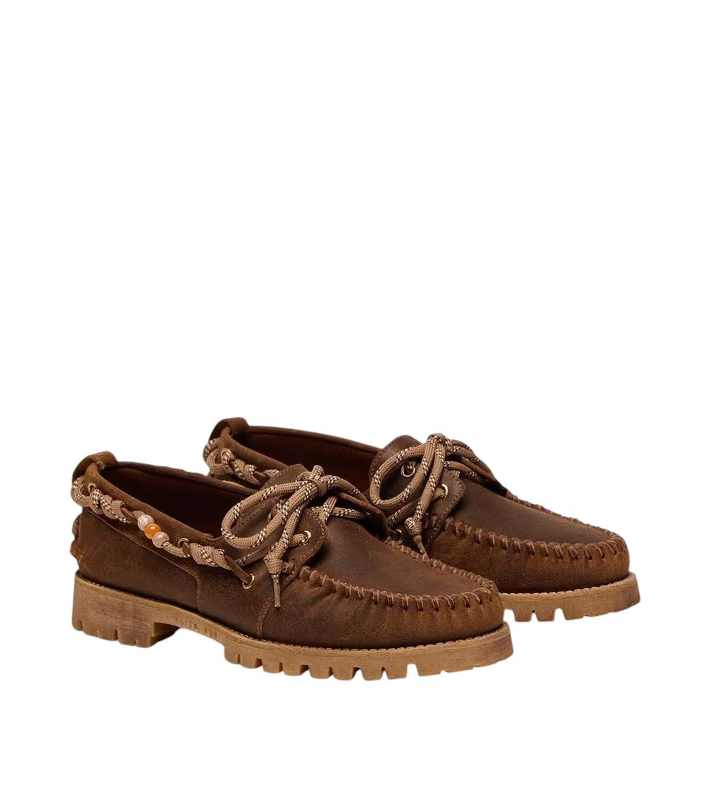 Brown Lace-up Loafers 2