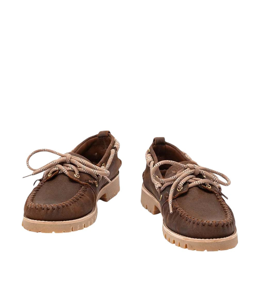 Brown Lace-up Loafers 4