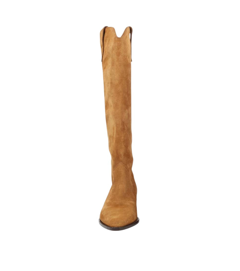 Brown Suede Knee-high Boots 2