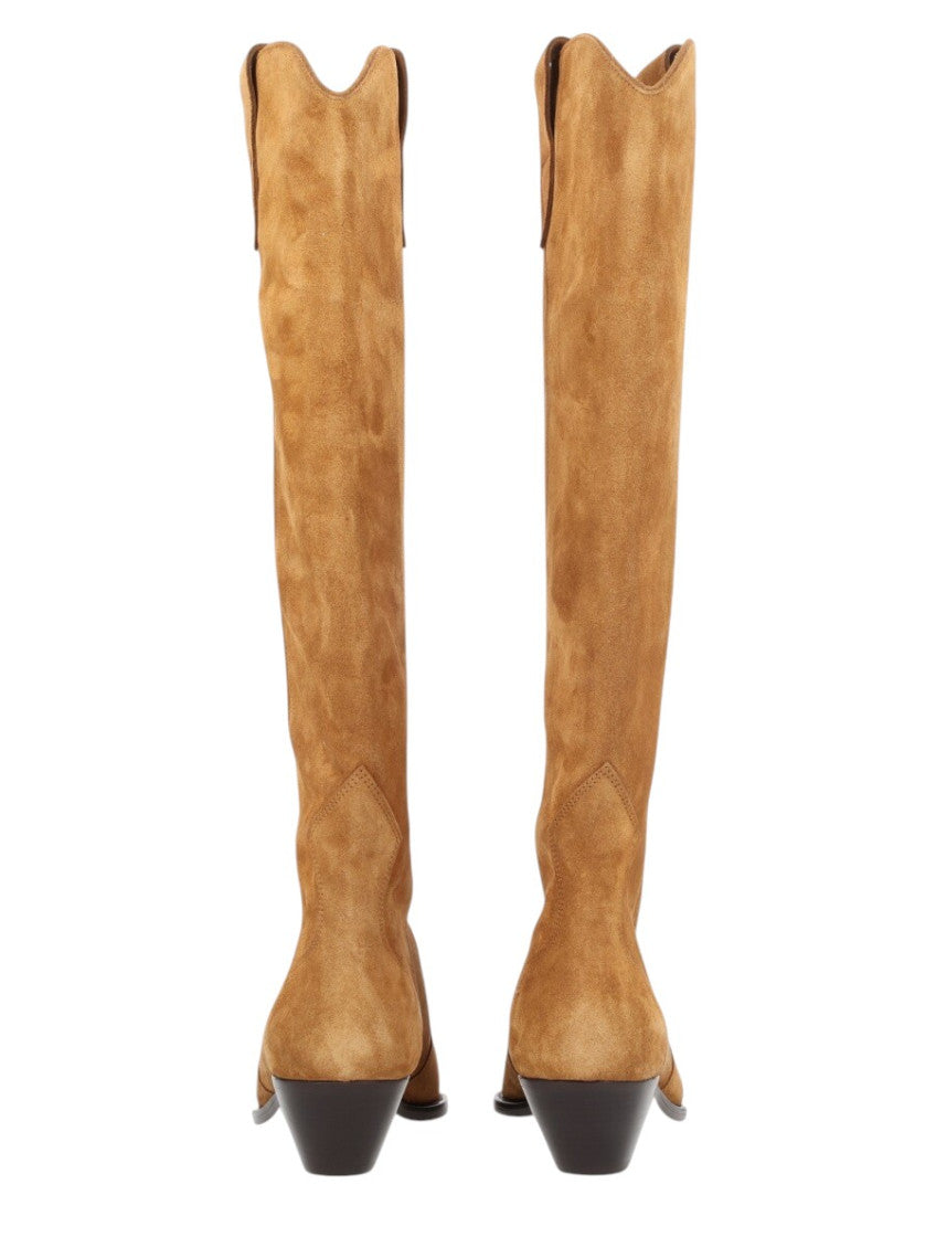 Brown Suede Knee-high Boots 3