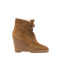 Brown Suede Wedge Ankle Boots 1