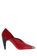 Red Slip-on Luza Pumps 1