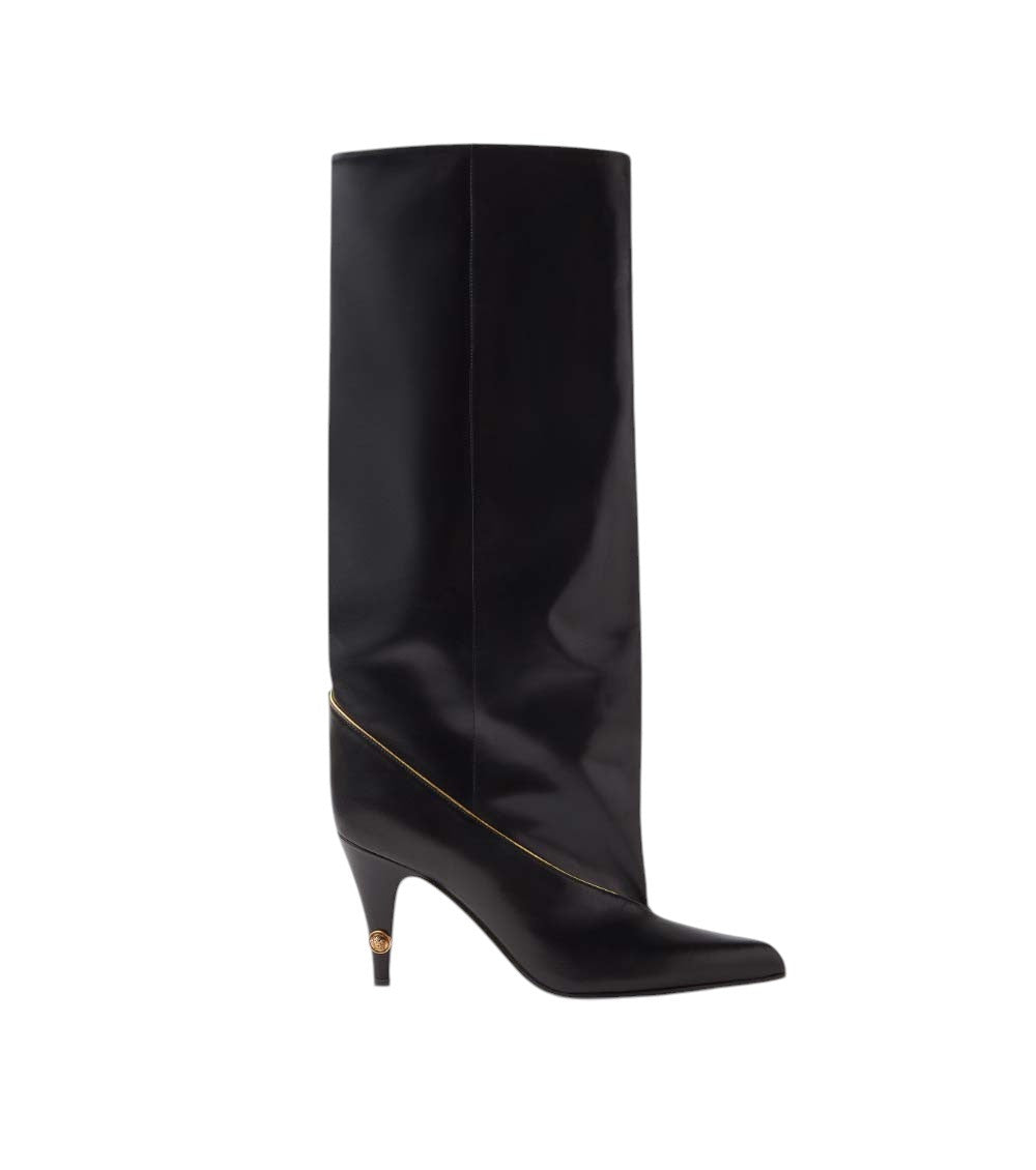 Black Leather Gianni Boots 1