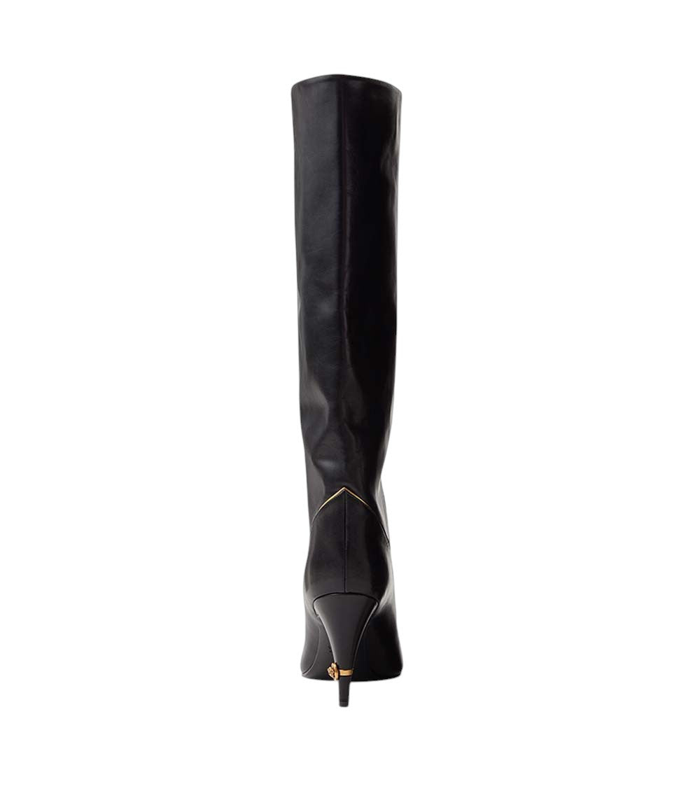 Black Leather Gianni Boots 4
