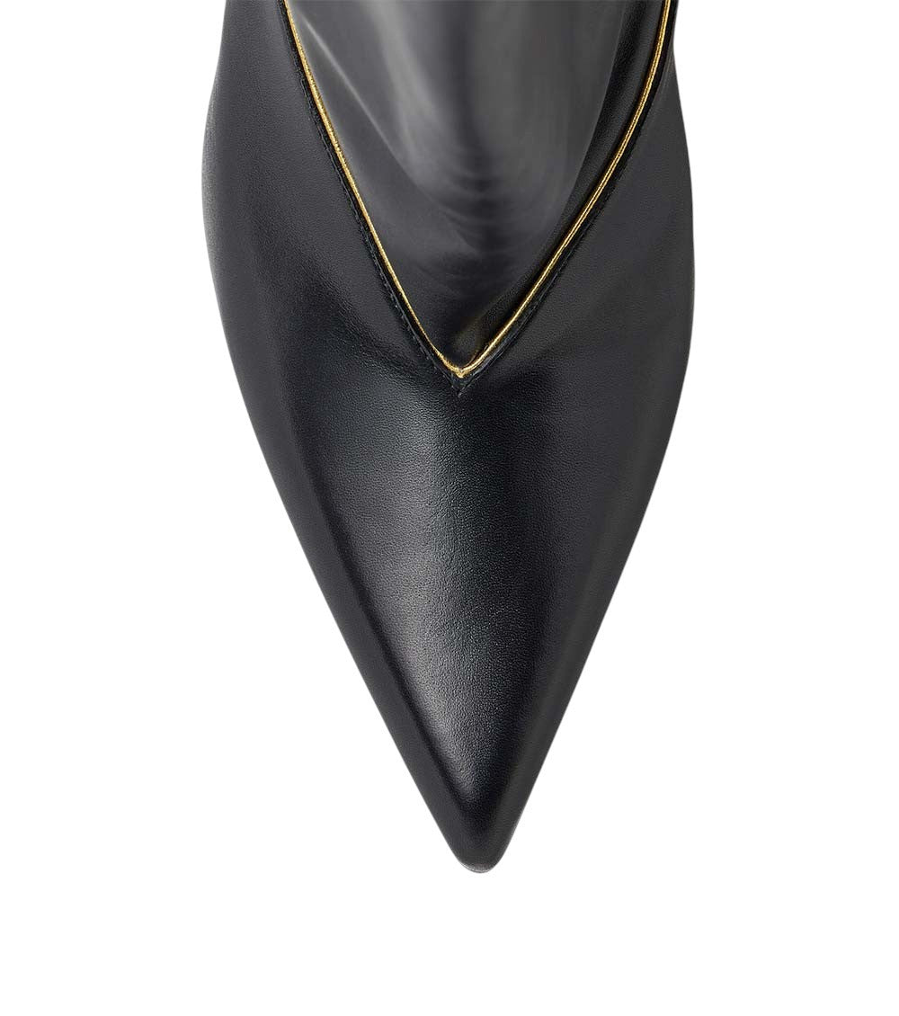 Black Leather Gianni Boots 5