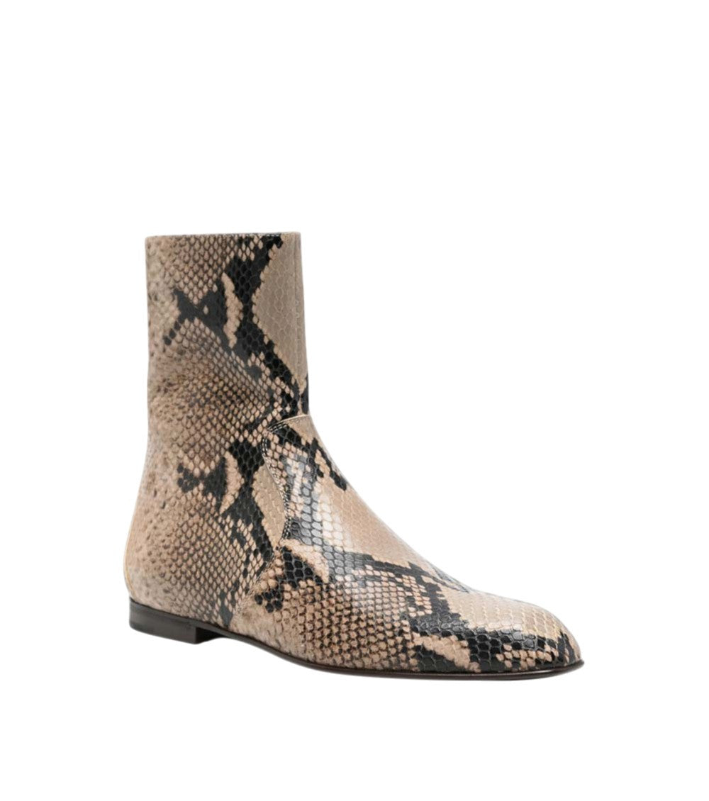 Beige Printed Marfa Boots 2