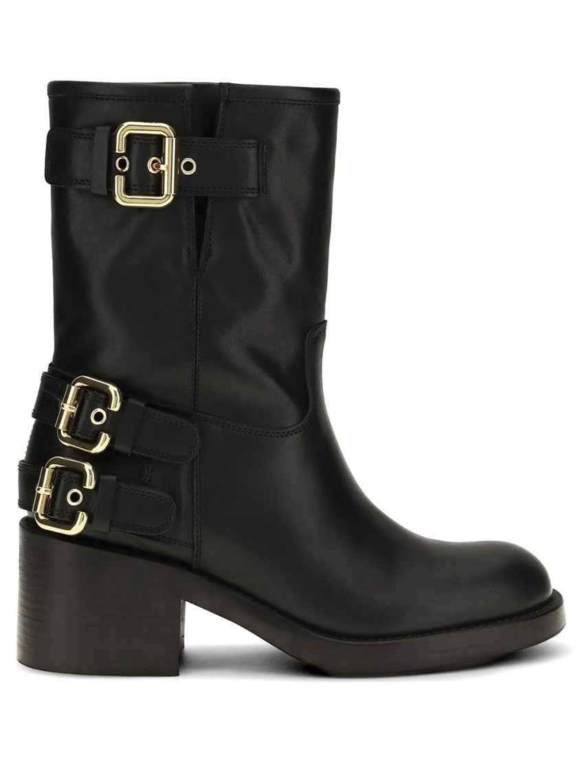 Black Leather Dakota Boots 1