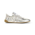 Silver Leather Kick Sneakers 1