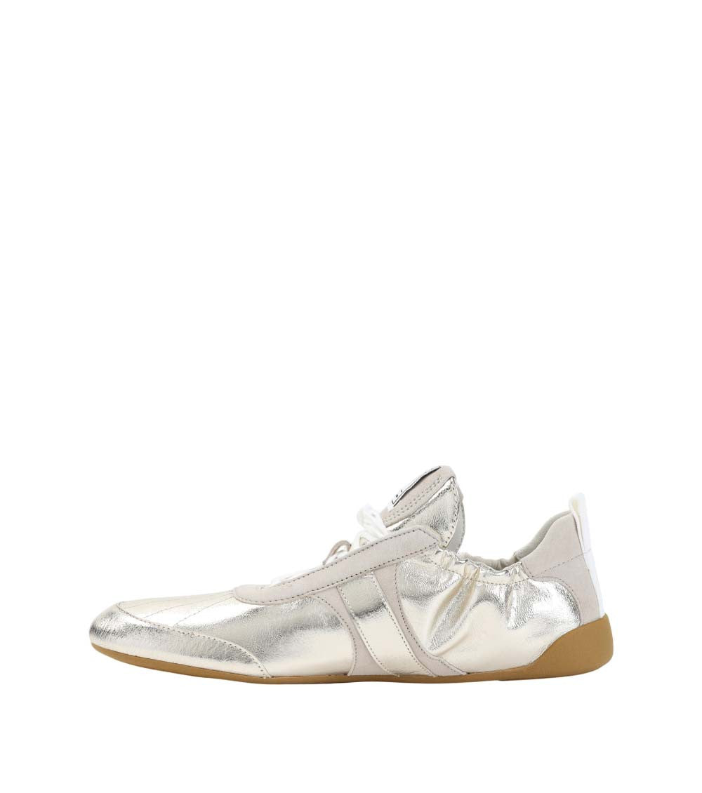 Silver Leather Kick Sneakers 2