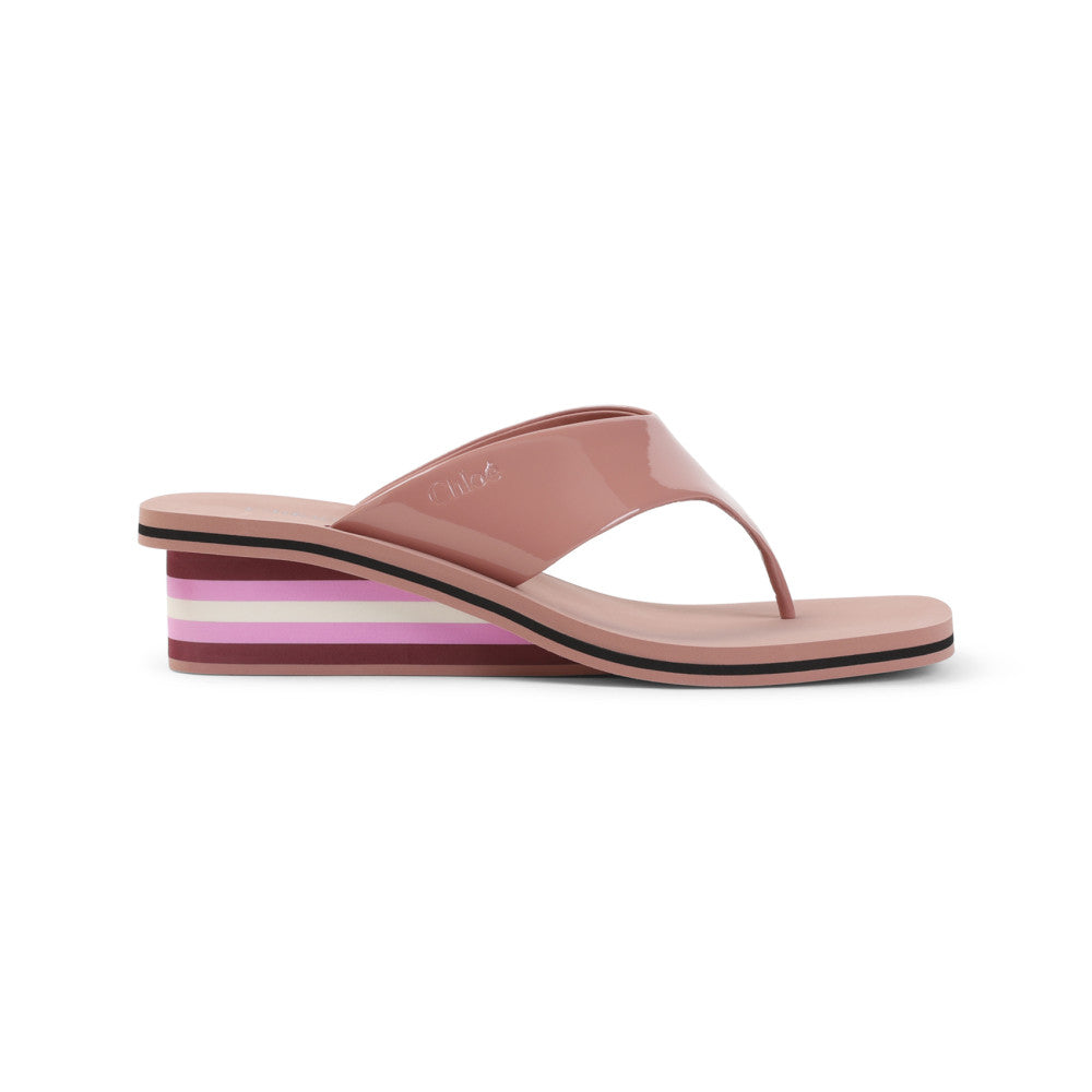 Pink Striped Sandals 1