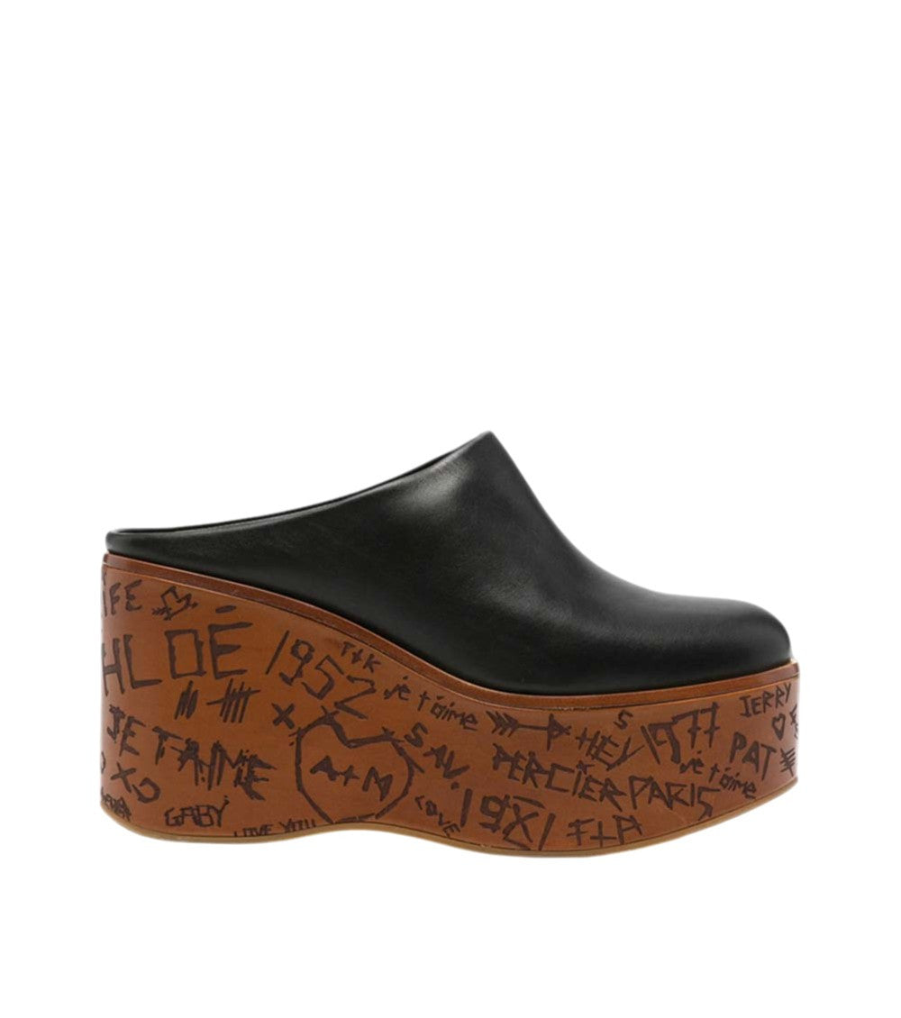 Black Slip-on Wedges 1