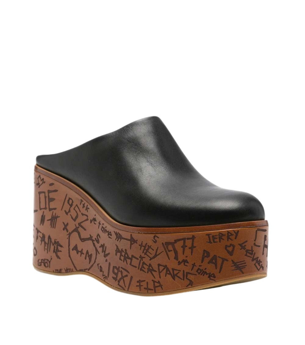 Black Slip-on Wedges 2