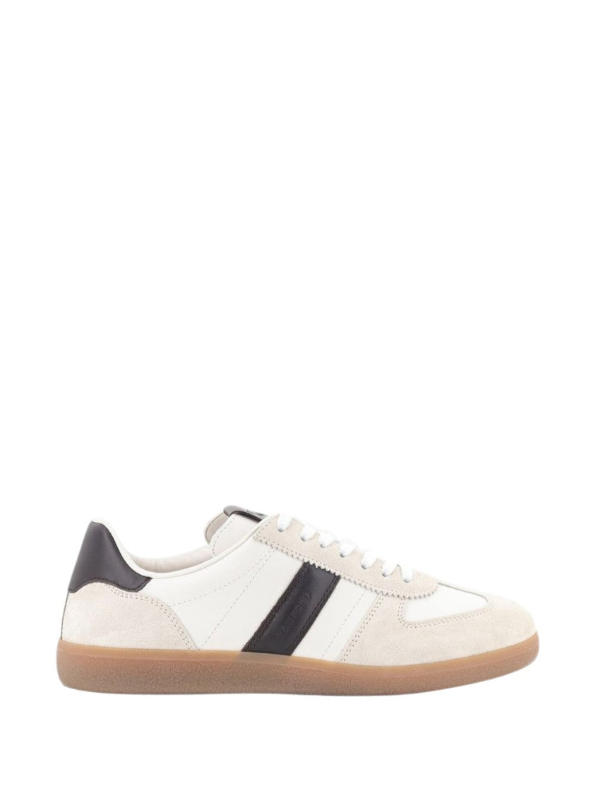 White Color Block Sneakers 1