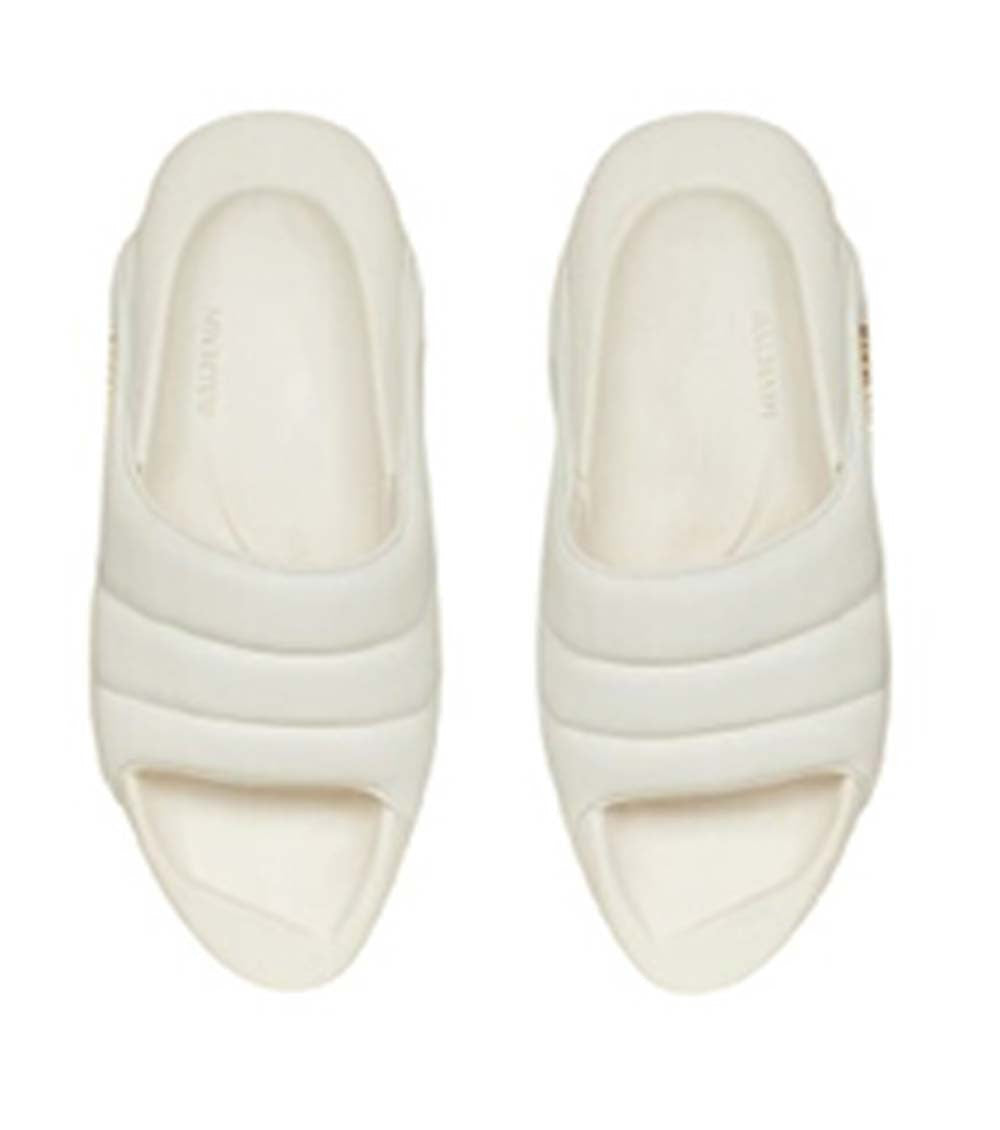 White Quilted B-IT-PUFFY Sandals 3