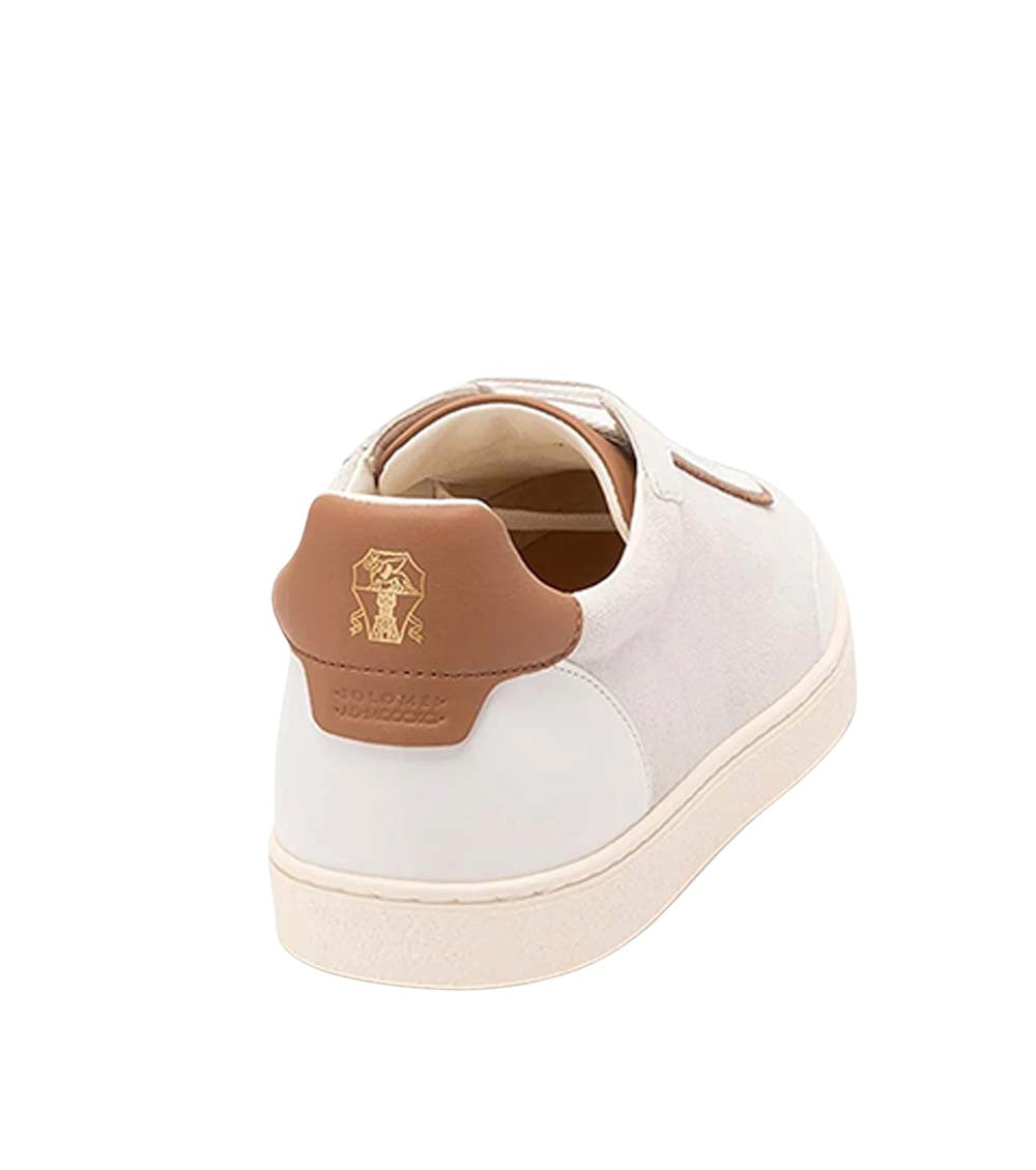 Beige Color Block Sneakers 3