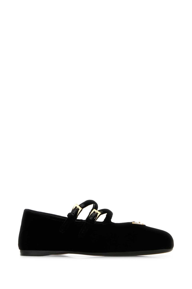Black Round Toe Ballet Flats 2