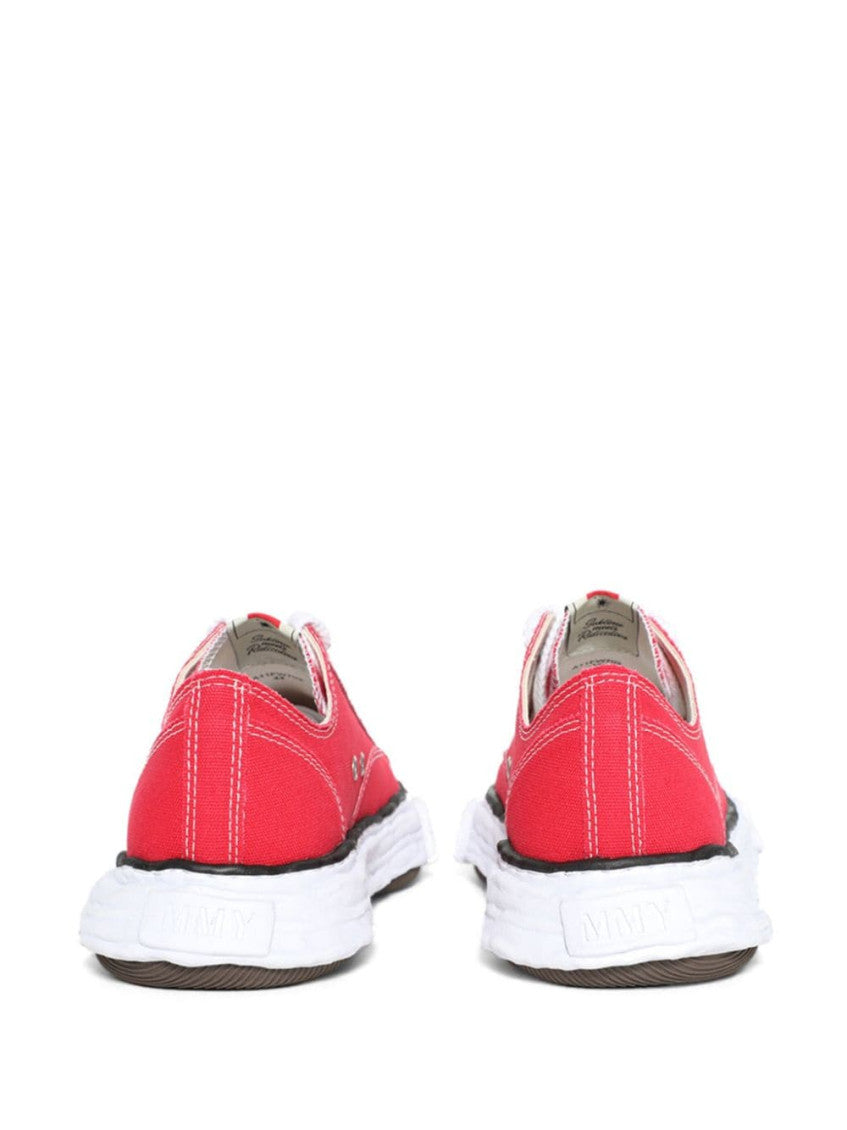 Red Canvas Low-Top Sneaker 3
