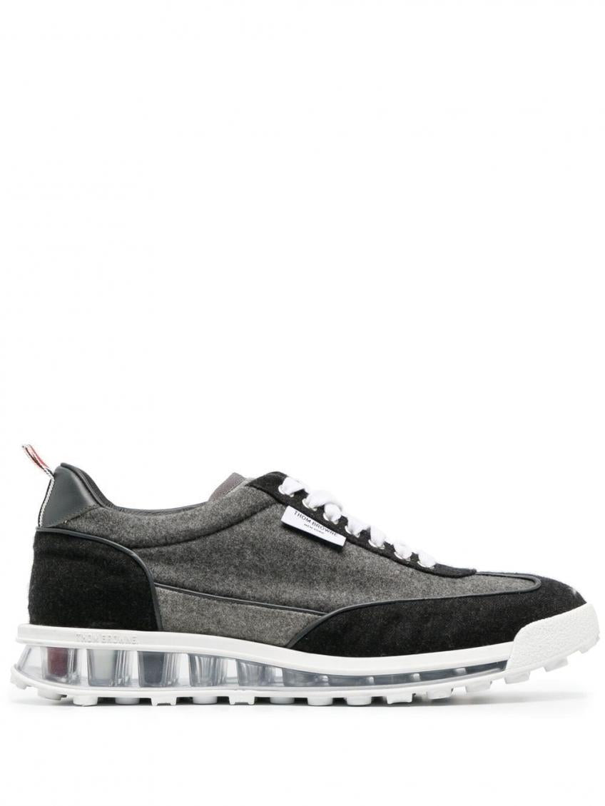 Dark Grey Dark Grey Leather Sneakers 1