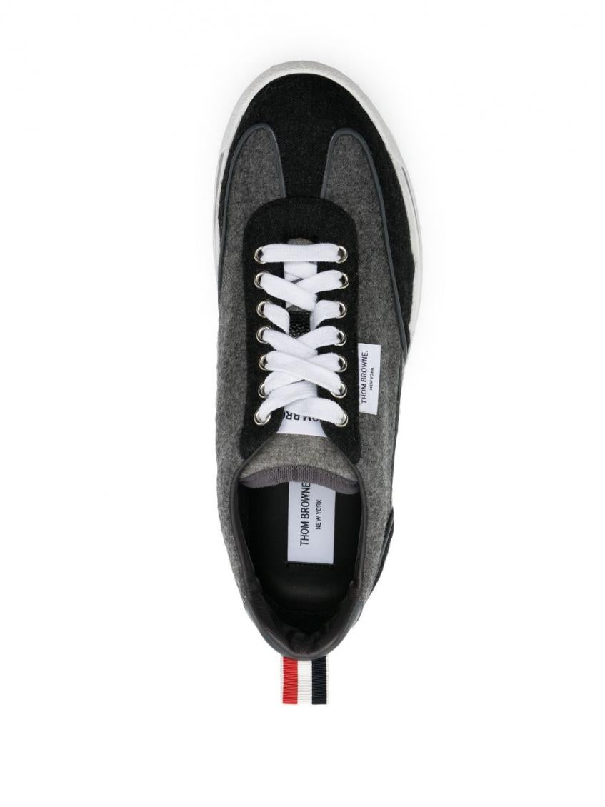 Dark Grey Dark Grey Leather Sneakers 3