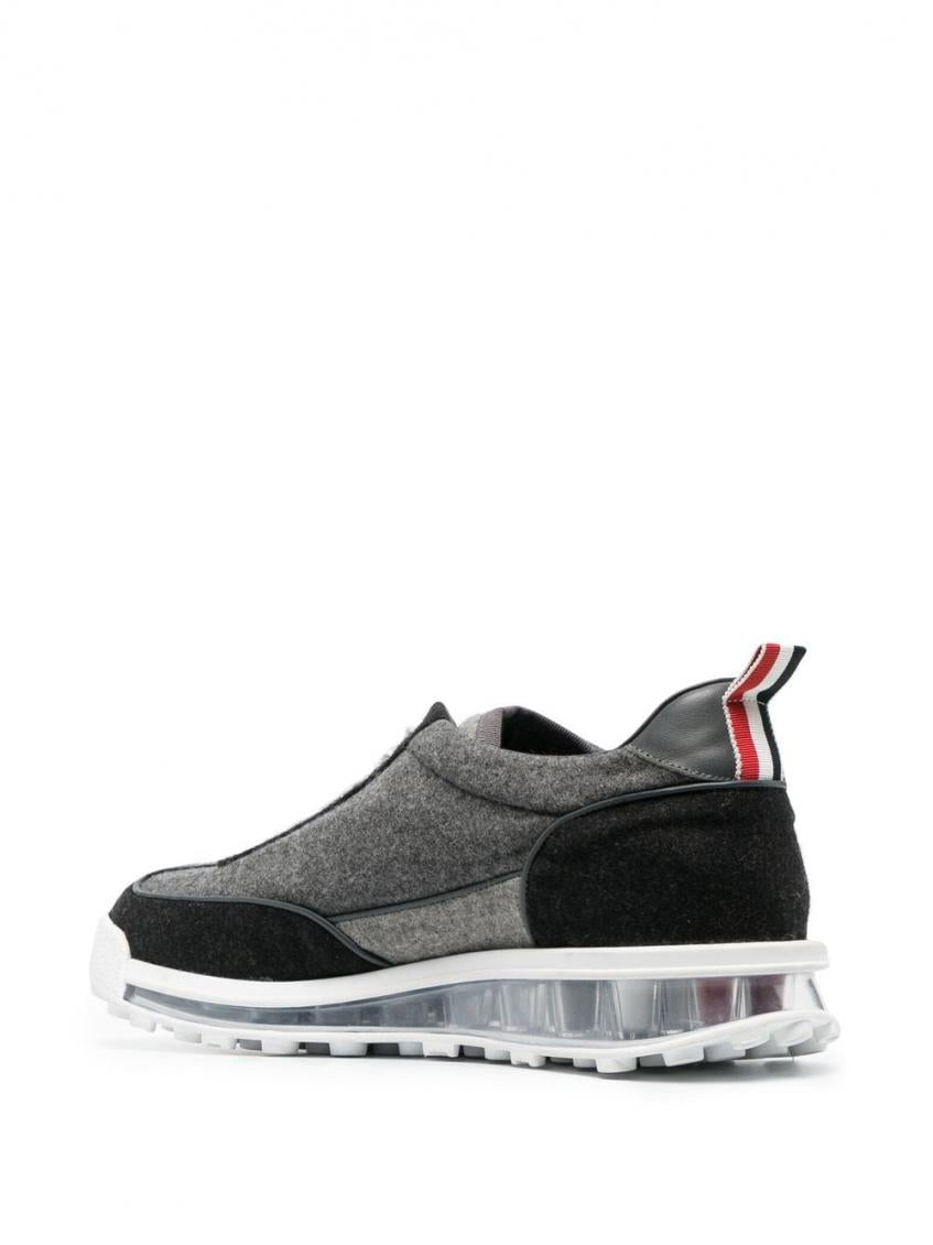 Dark Grey Dark Grey Leather Sneakers 4