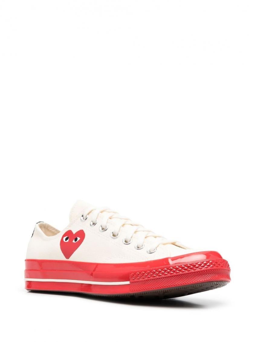 White White Red Chuck Taylor Low-top Sneakers 3