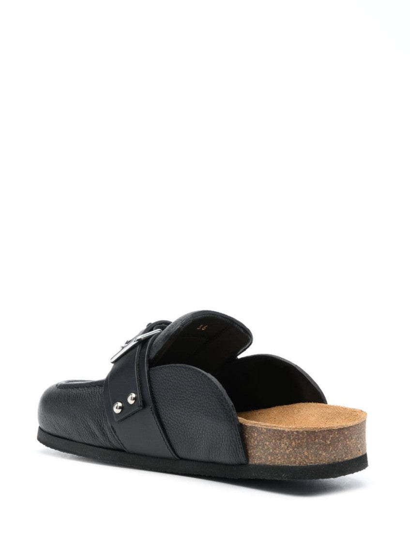 Black Leather Mules 3