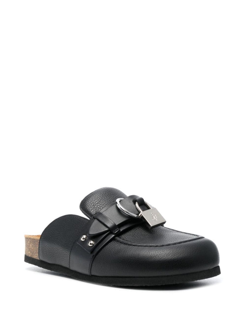 Black Leather Mules 4