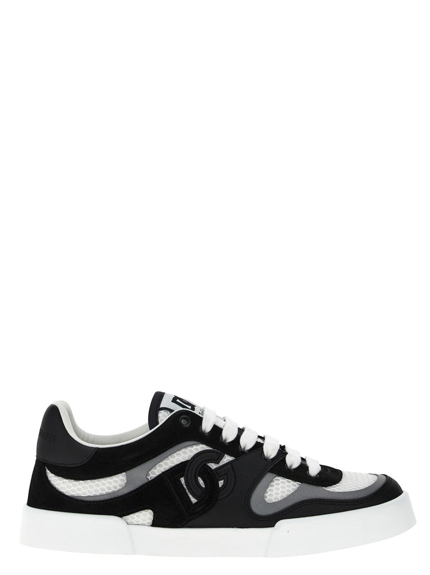 BlackWhite Logo Sneakers 1
