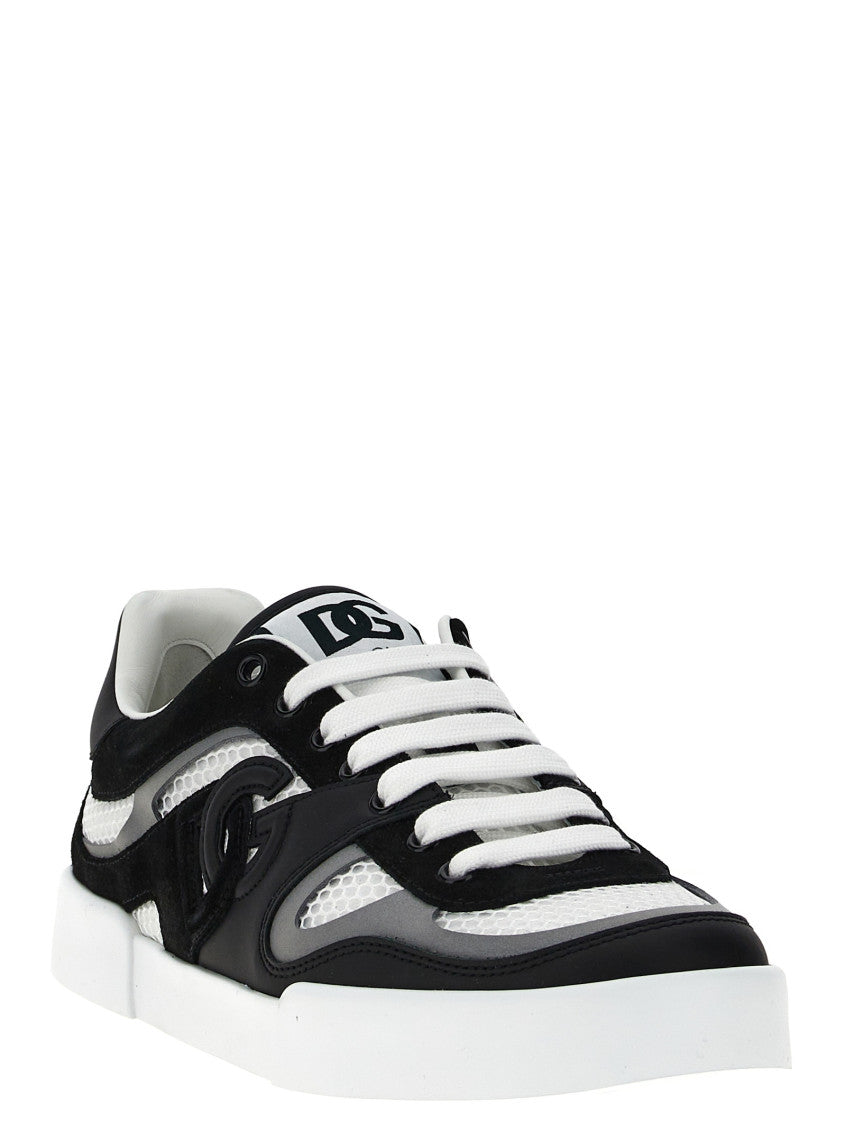 BlackWhite Logo Sneakers 2