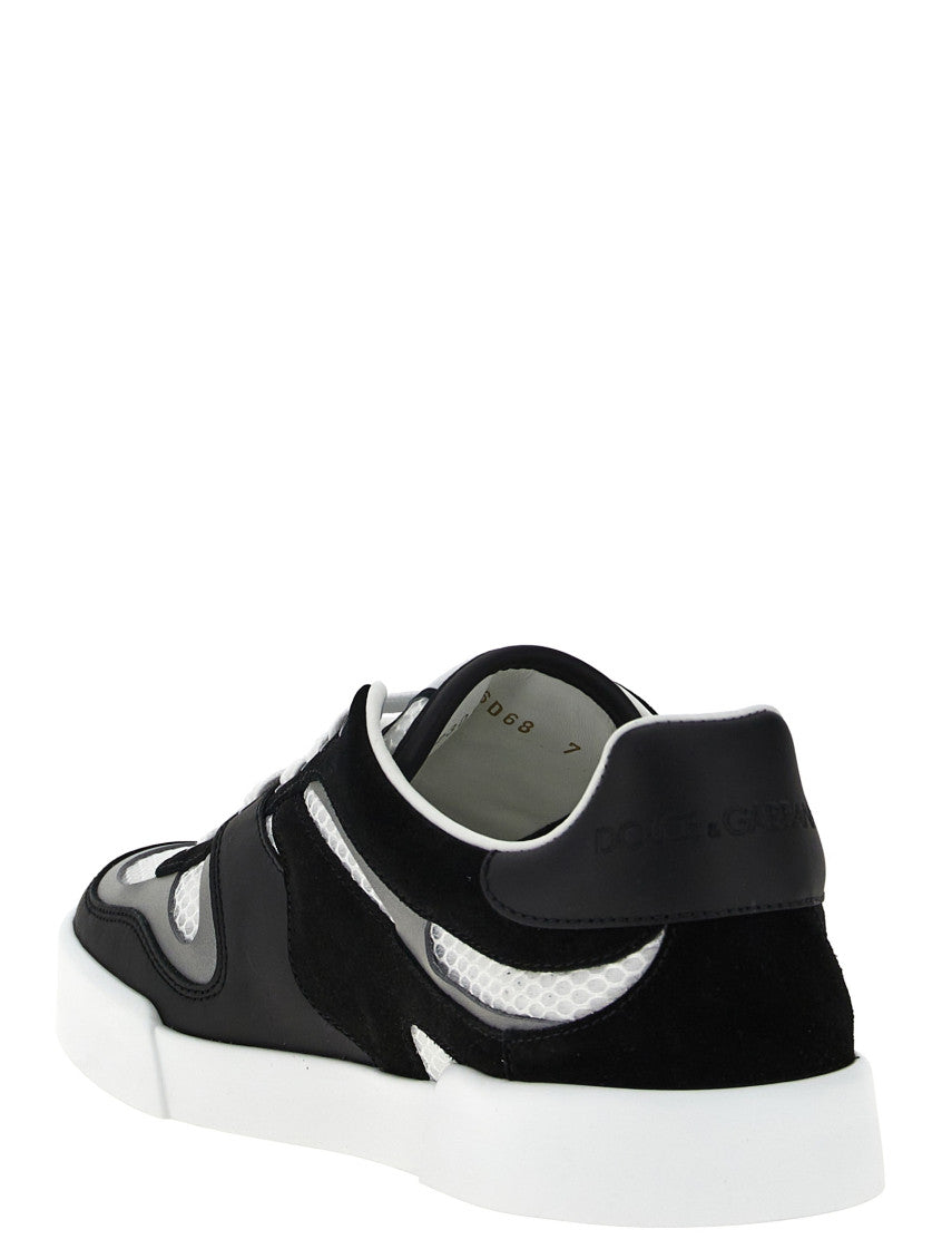 BlackWhite Logo Sneakers 3
