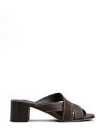 Dark Brown Open-toe Heels 1