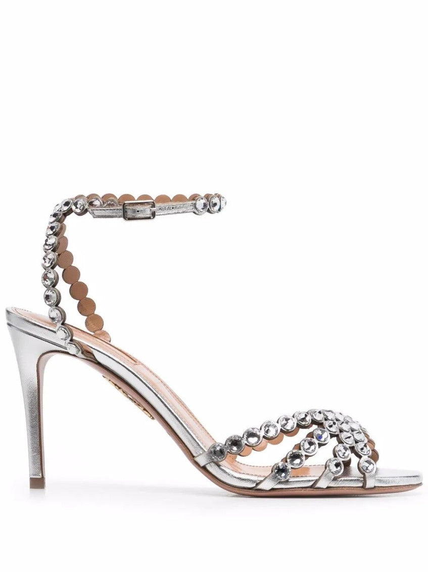 Silver Crystal Embellished Heels 1