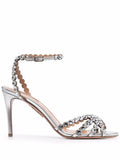 Silver Crystal Embellished Heels 1