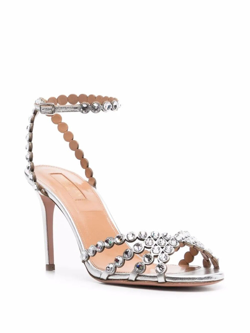 Silver Crystal Embellished Heels 2