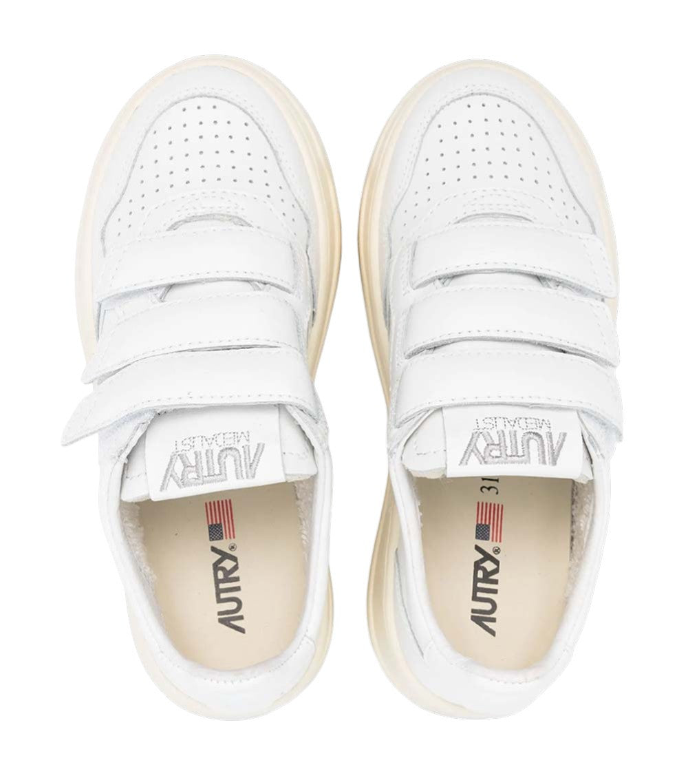 Boys White Lace Up Sneakers 3