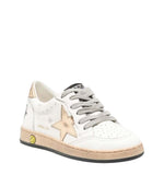 Boys White Lace Up Sneakers 1