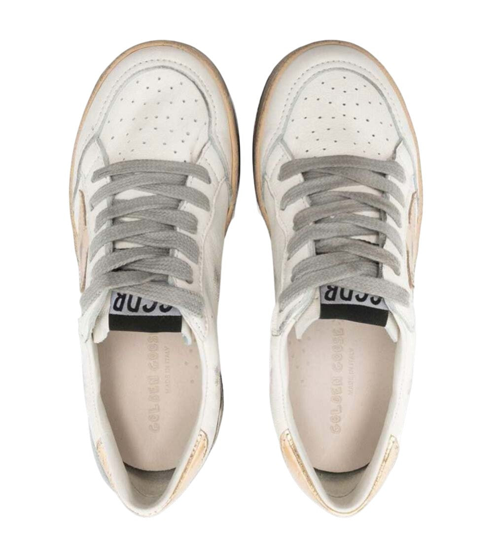 Boys White Lace Up Sneakers 2