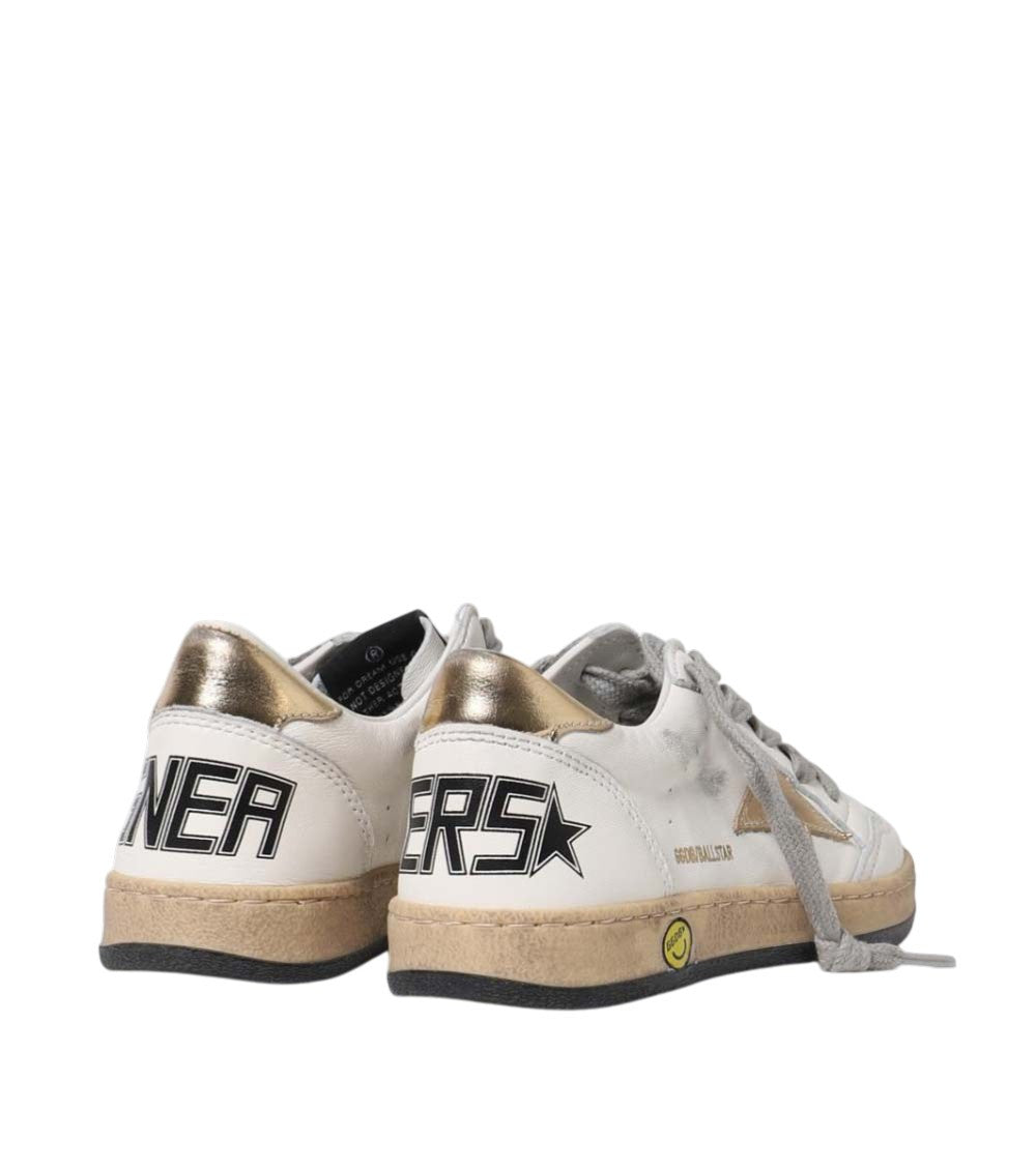 Boys White Lace Up Sneakers 3
