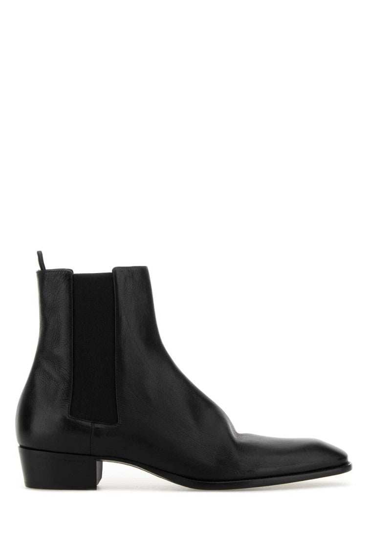 Black Leather Chelsea Boots 1