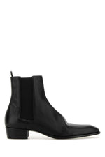 Black Leather Chelsea Boots 1