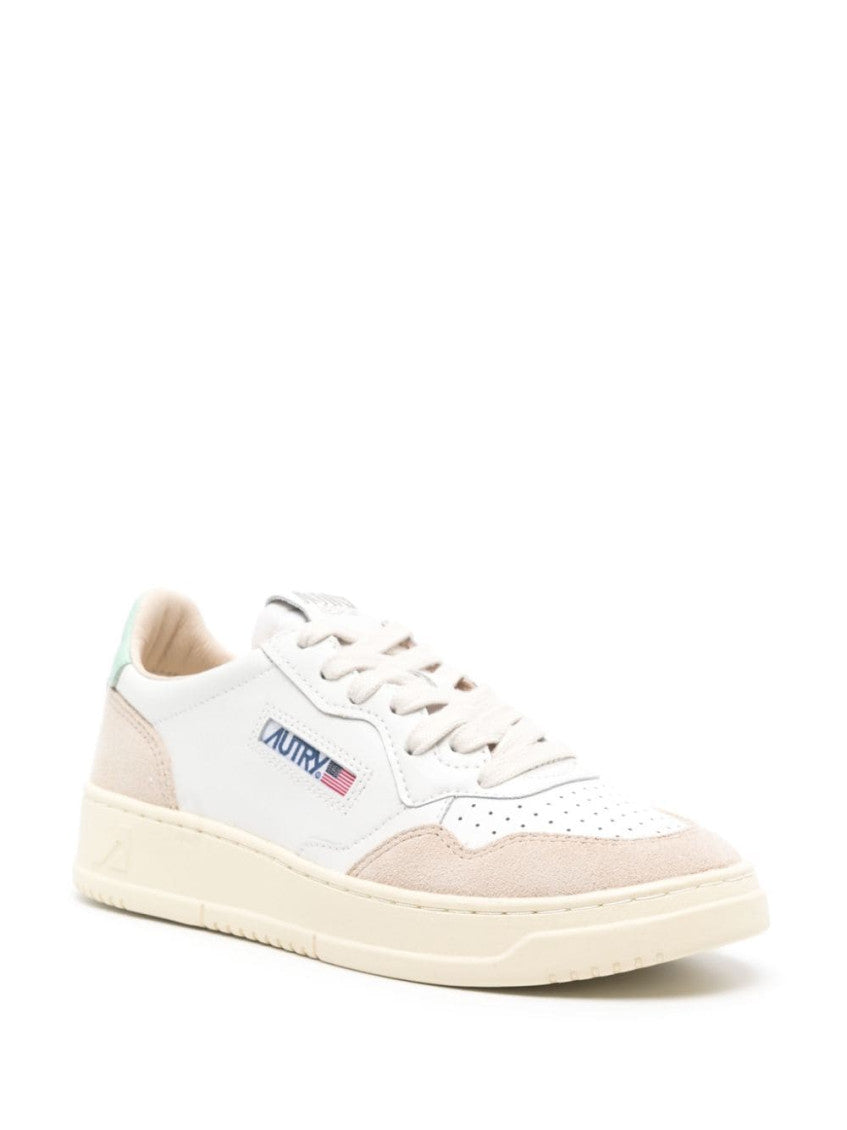 White Pink Logo Sneakers 3