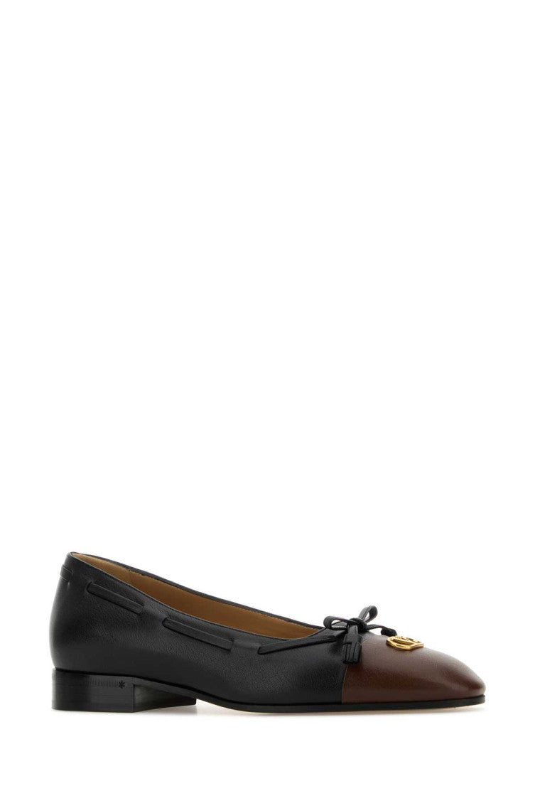 Black Leather Ballet Flats 2