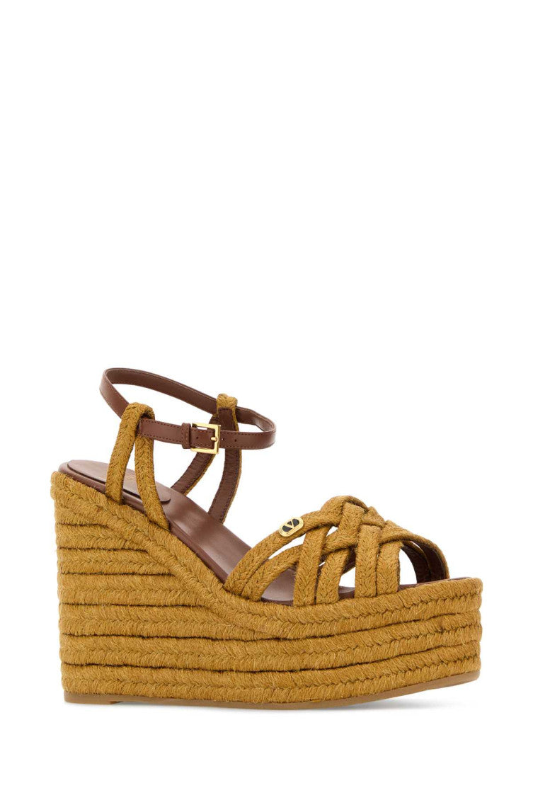 Brown Ankle Strap Wedges 2