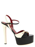 BlackWhite Ankle Strap Heels 1