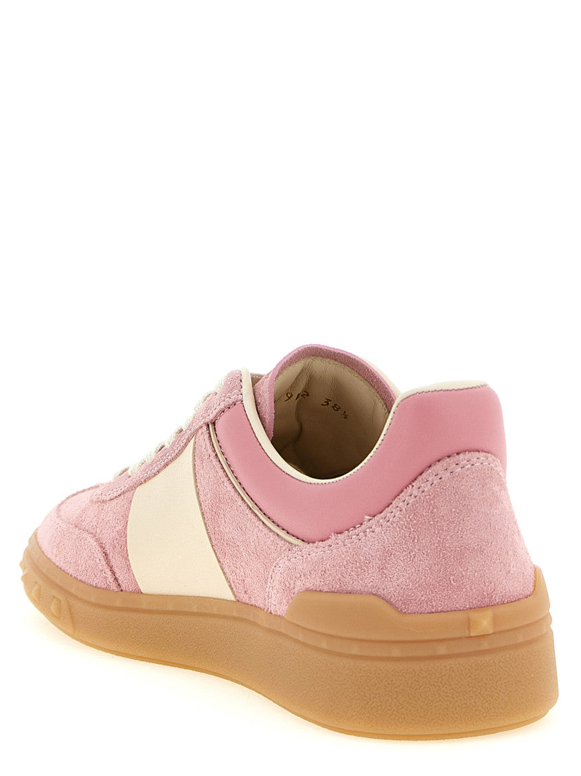 Pink Lace Up Sneakers 3