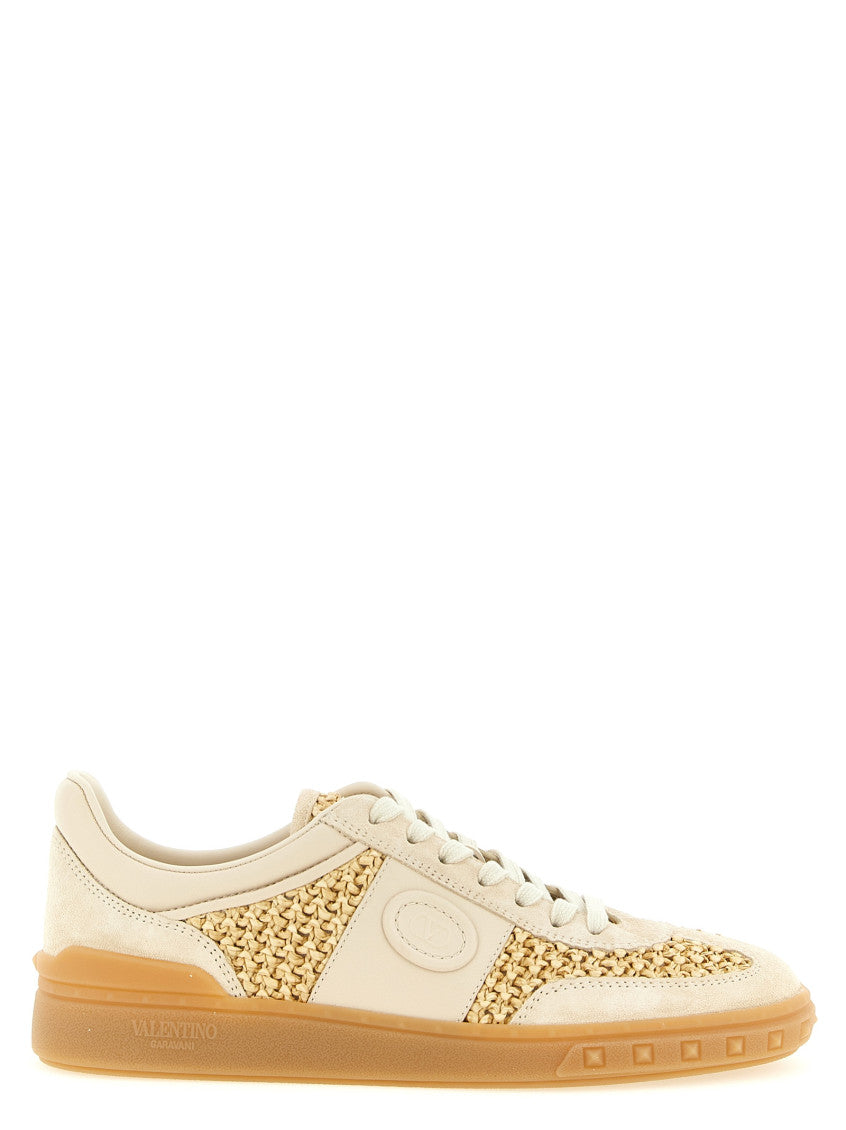 Beige Lace Up Sneakers 1