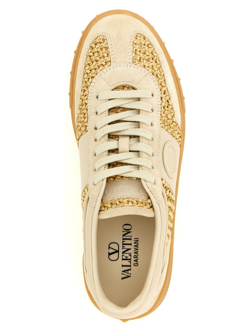 Beige Lace Up Sneakers 4