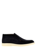 Navy Blue Suede Boots 1