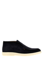Navy Blue Suede Boots 1
