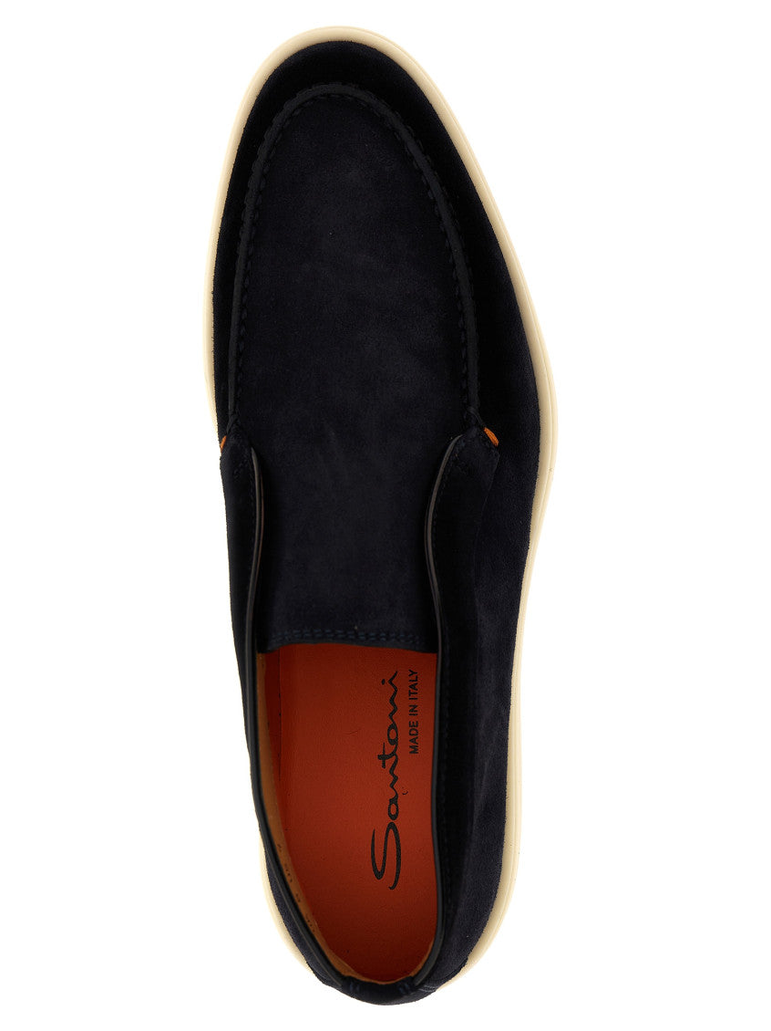Navy Blue Suede Boots 3